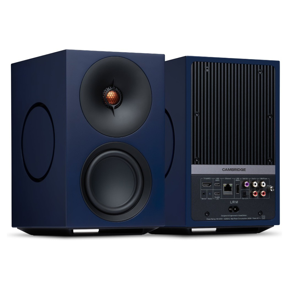Cambridge Audio L/R M aktiva stereohögtalare med nätverk, blått par