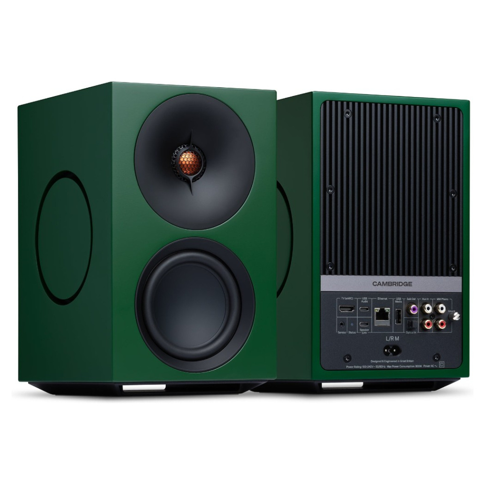 Cambridge Audio L/R M aktiva stereohögtalare med nätverk, grönt par