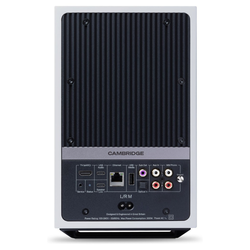 Cambridge Audio L/R M aktiva stereohögtalare med nätverk, vitt par