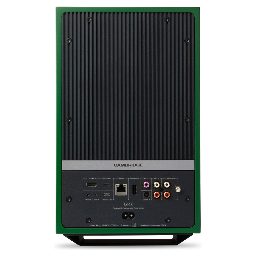 Cambridge Audio L/R X aktiva stereohögtalare med nätverk, grönt par