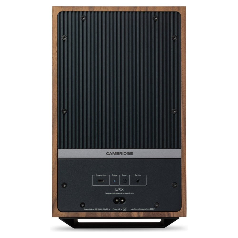 Cambridge Audio L/R X aktiva stereohögtalare med nätverk, valnöt par