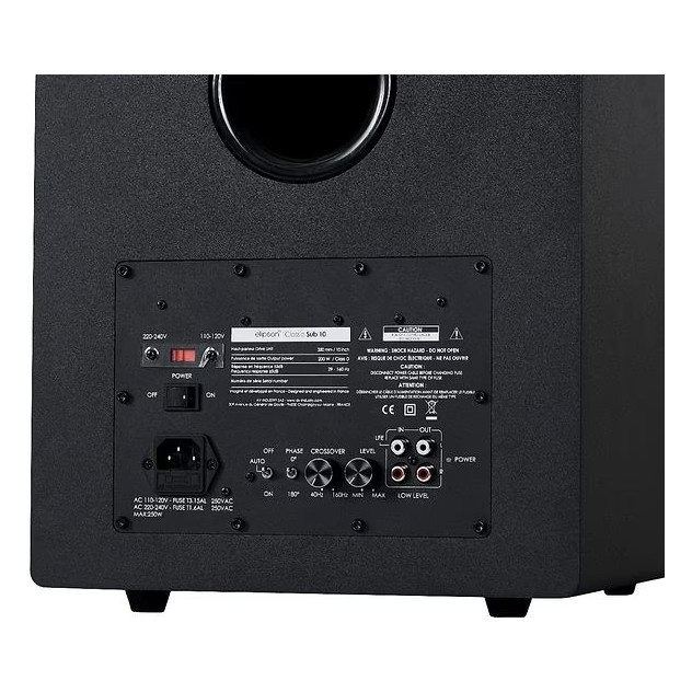Elipson Classic Sub 10, aktiv subwoofer, svart