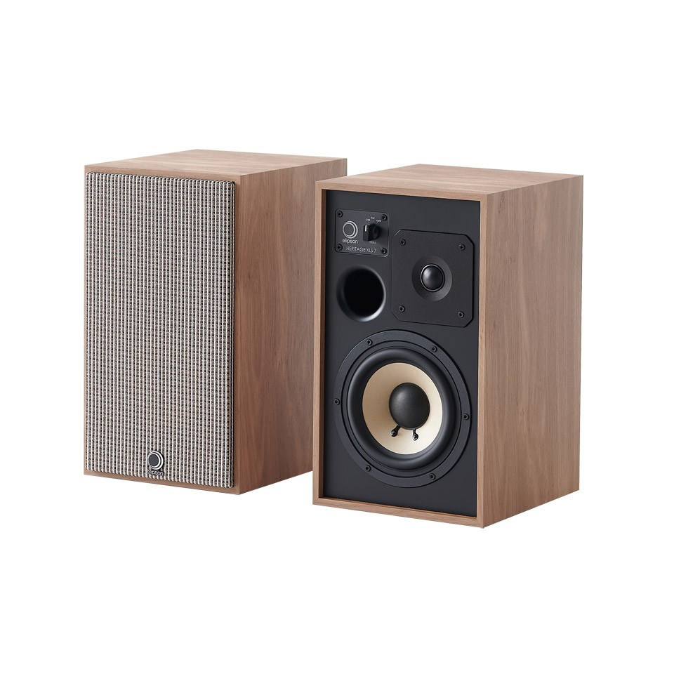 Elipson Heritage XLS7 retro-inspirerade stativhögtalare, ljus ek par