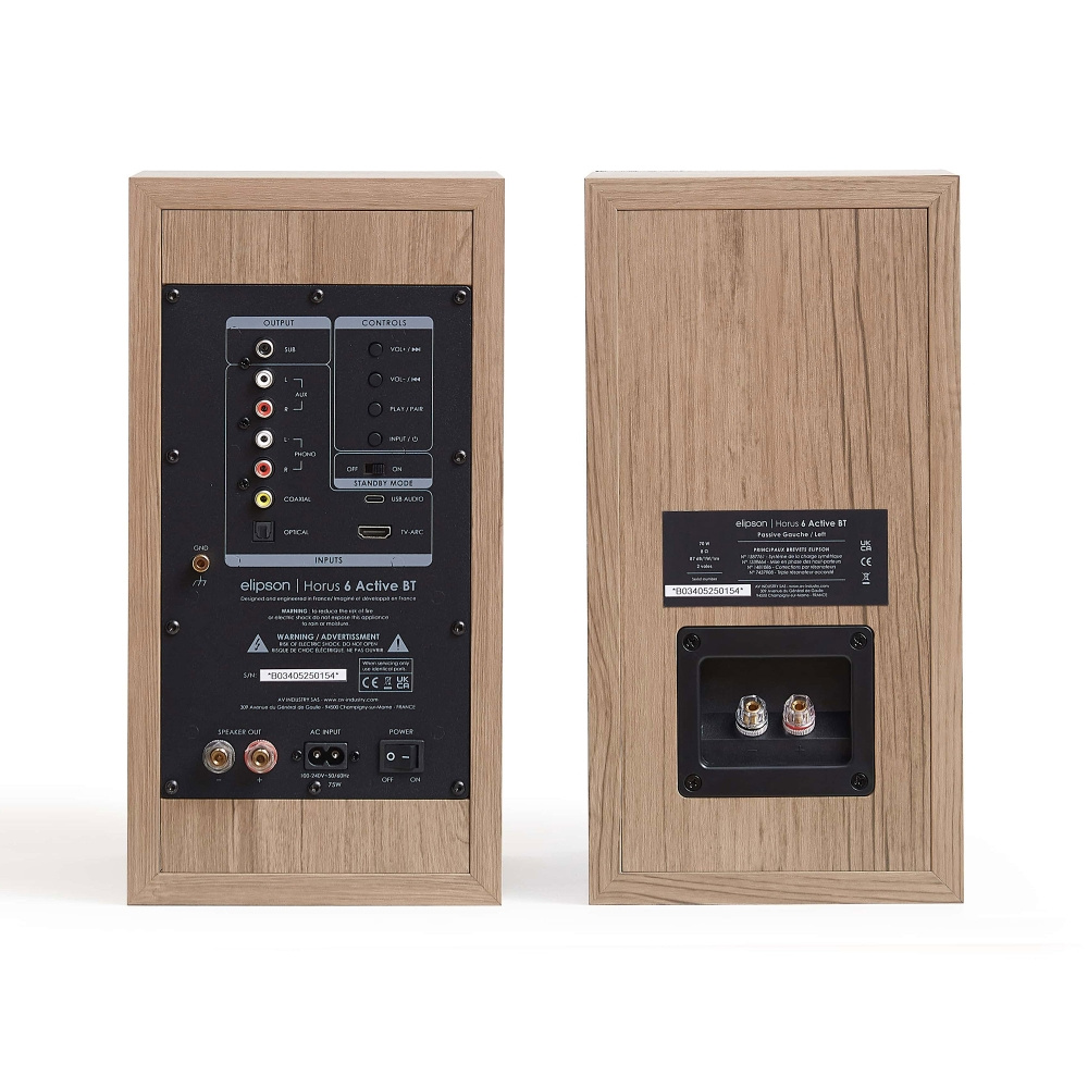 Elipson Horus 6 Active BT Light Wood/Beige, par