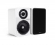 Elipson Prestige Facet PF6B stativhögtalare, vitt par Vita stativhögtalare med rundad design och svart front.