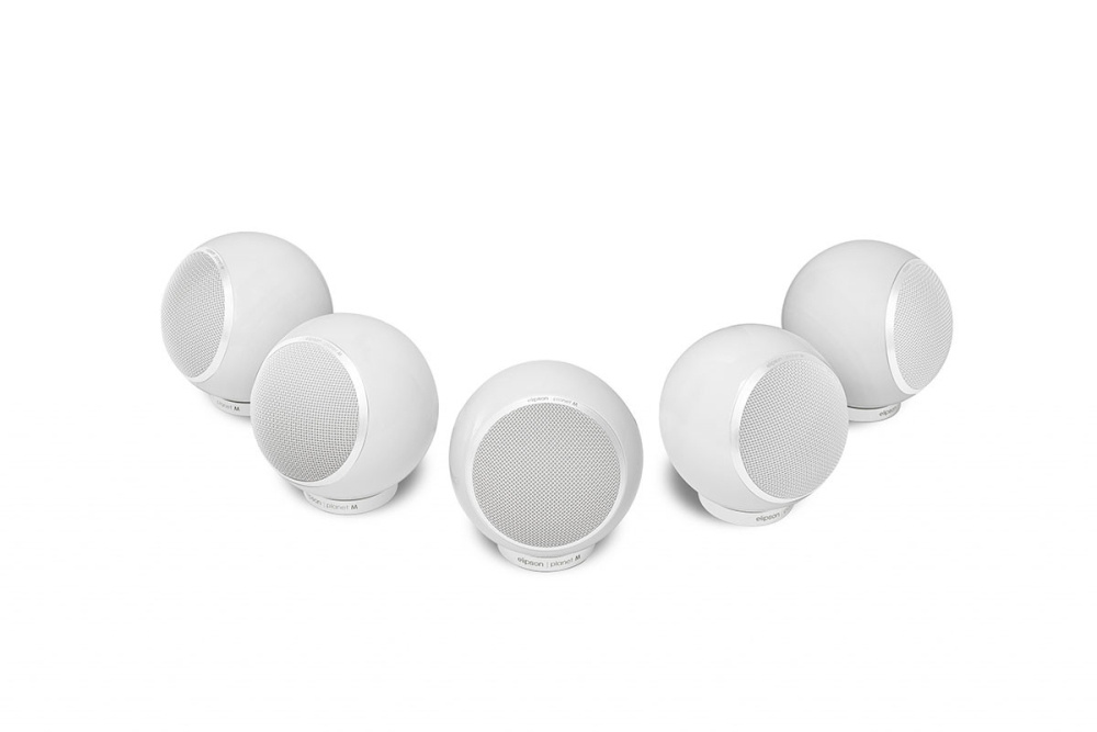 Elipson Planet M klothögtalare 5.0 set mattvit