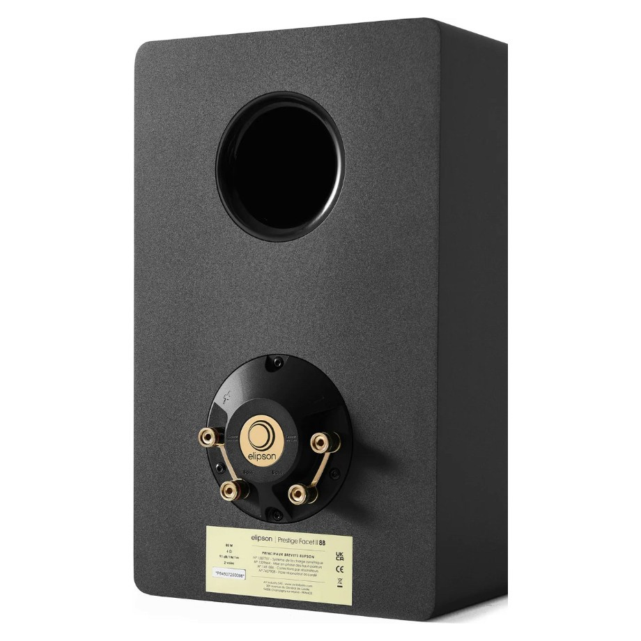 Elipson Prestige Facet II 8B stativhögtalare, mattsvart/guld par