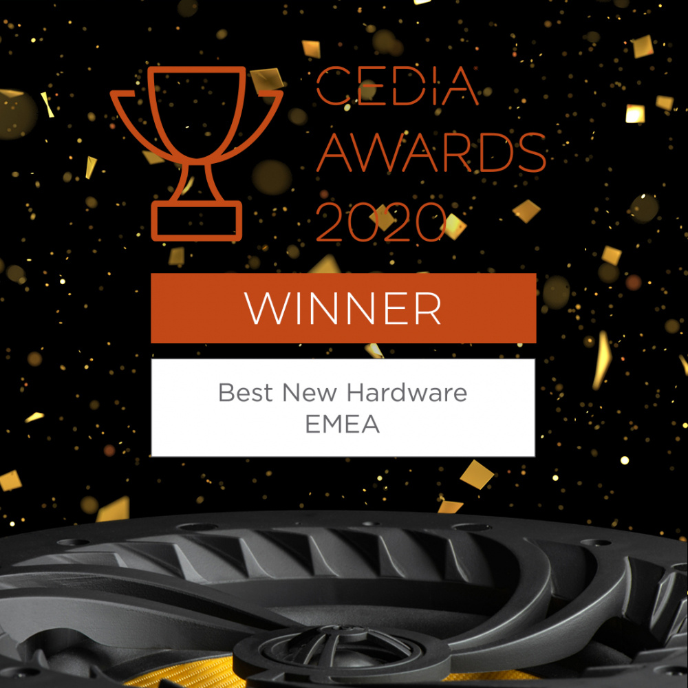 CEDIA Awards 2020, vinnare av bästa nya hårdvara i EMEA.
