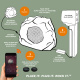 Lithe Audio Bluetooth Outdoor Garden Rock Speaker, styck En utomhus Bluetooth högtalare med naturlig stenskådsdesign.