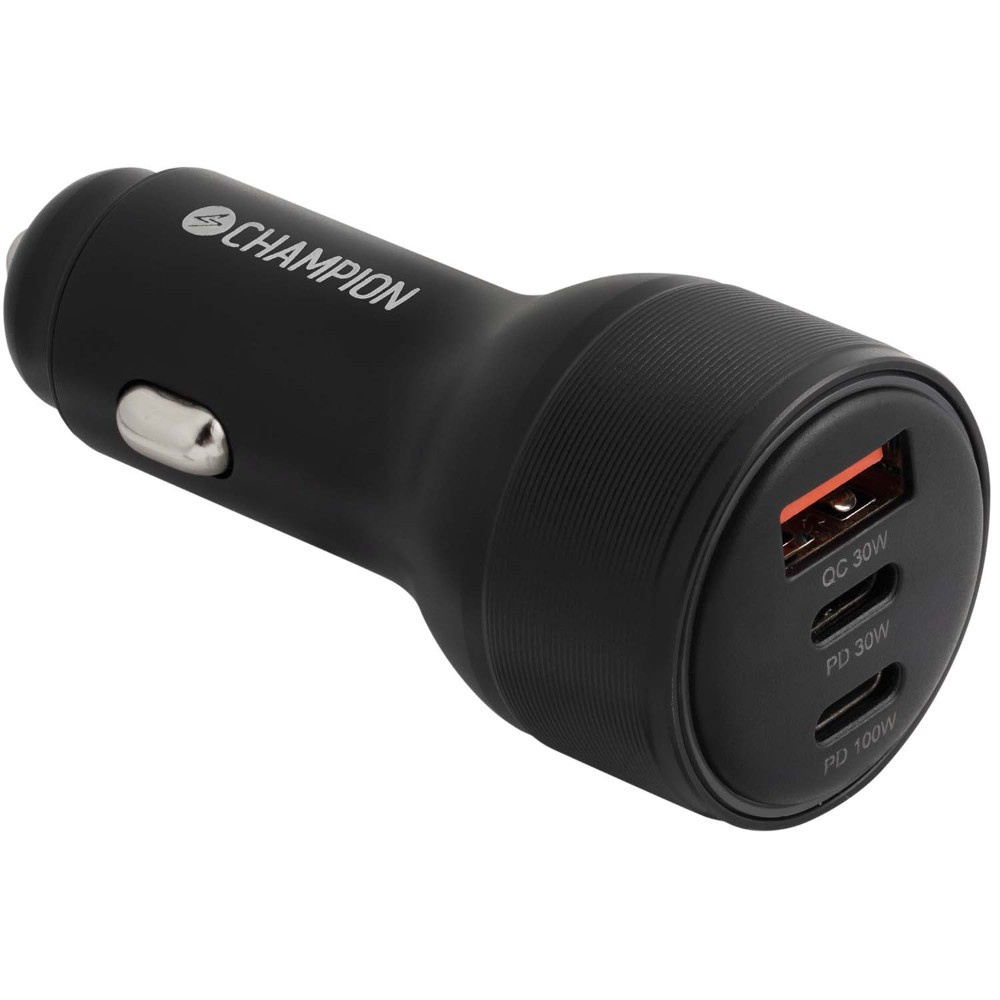 Champion Billaddare 130W 3-port QC/PD, svart
