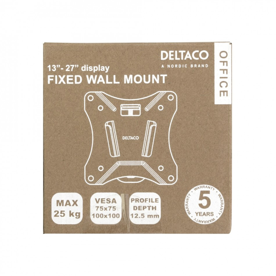 Deltaco ARM-0100 fixerat VESA-väggfäste, styck