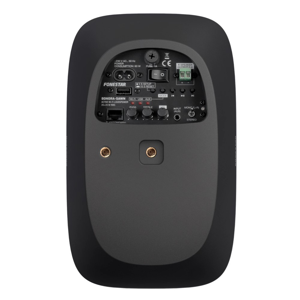 Fonestar SONORA-5AWN, aktiv Wi-Fi-vägghögtalare, svart