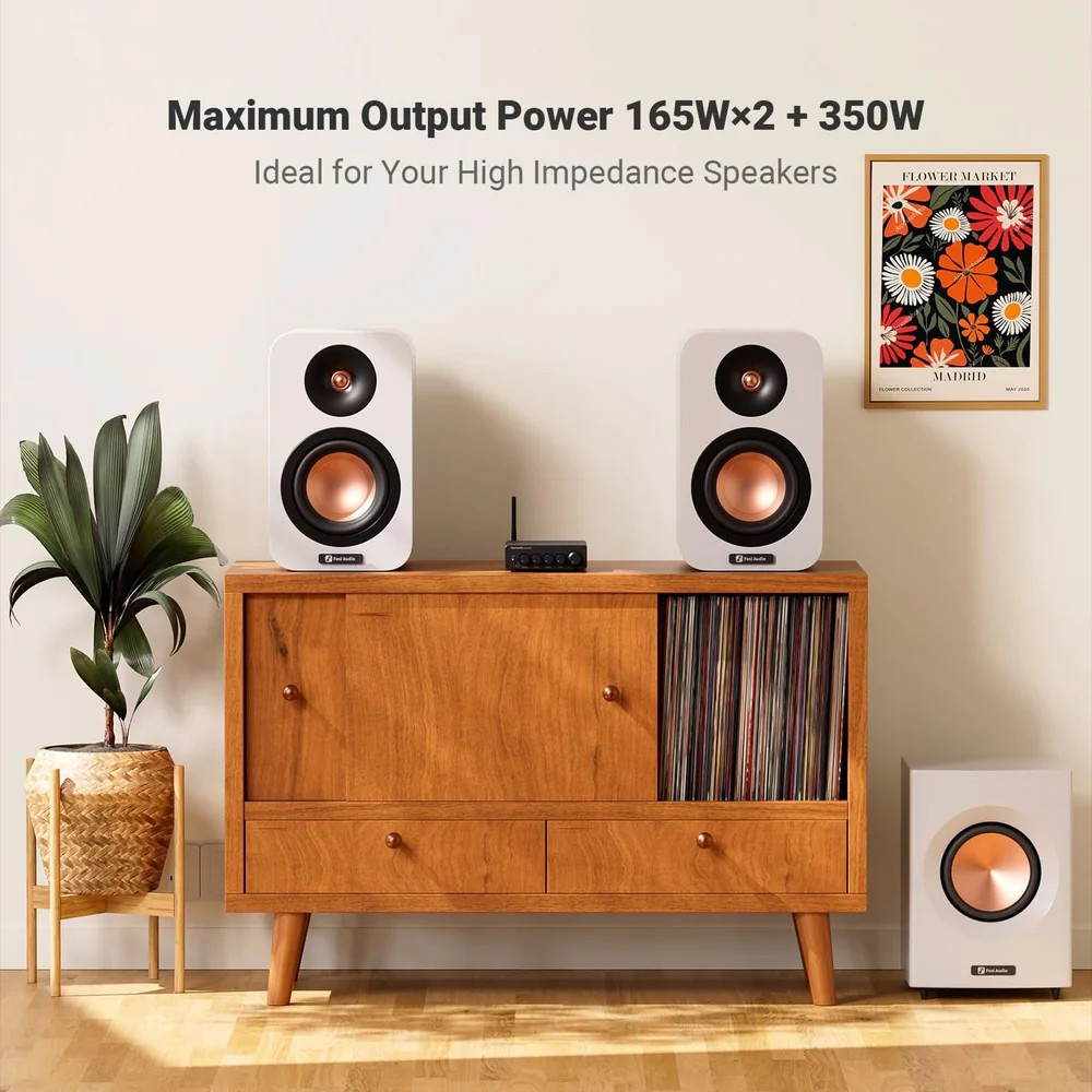 Fosi Audio BT30D, stereoförstärkare med Bluetooth & 48V nätdel