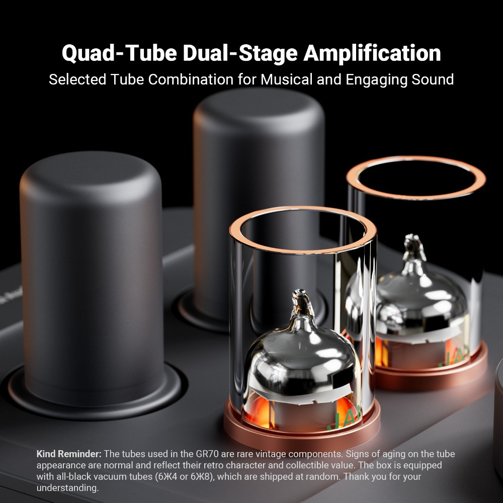 Fosi Audio GR70, hörlursförstärkare med rör