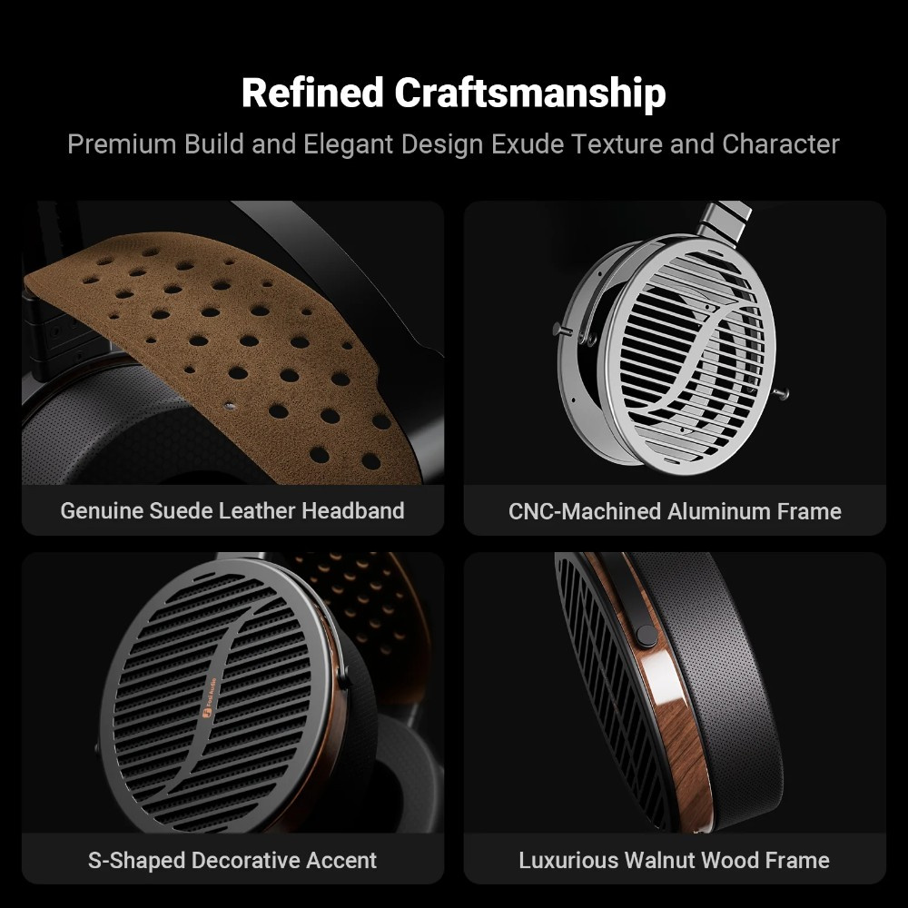 Fosi Audio i5 Planar Magnetic over ear-hörlurar, svart