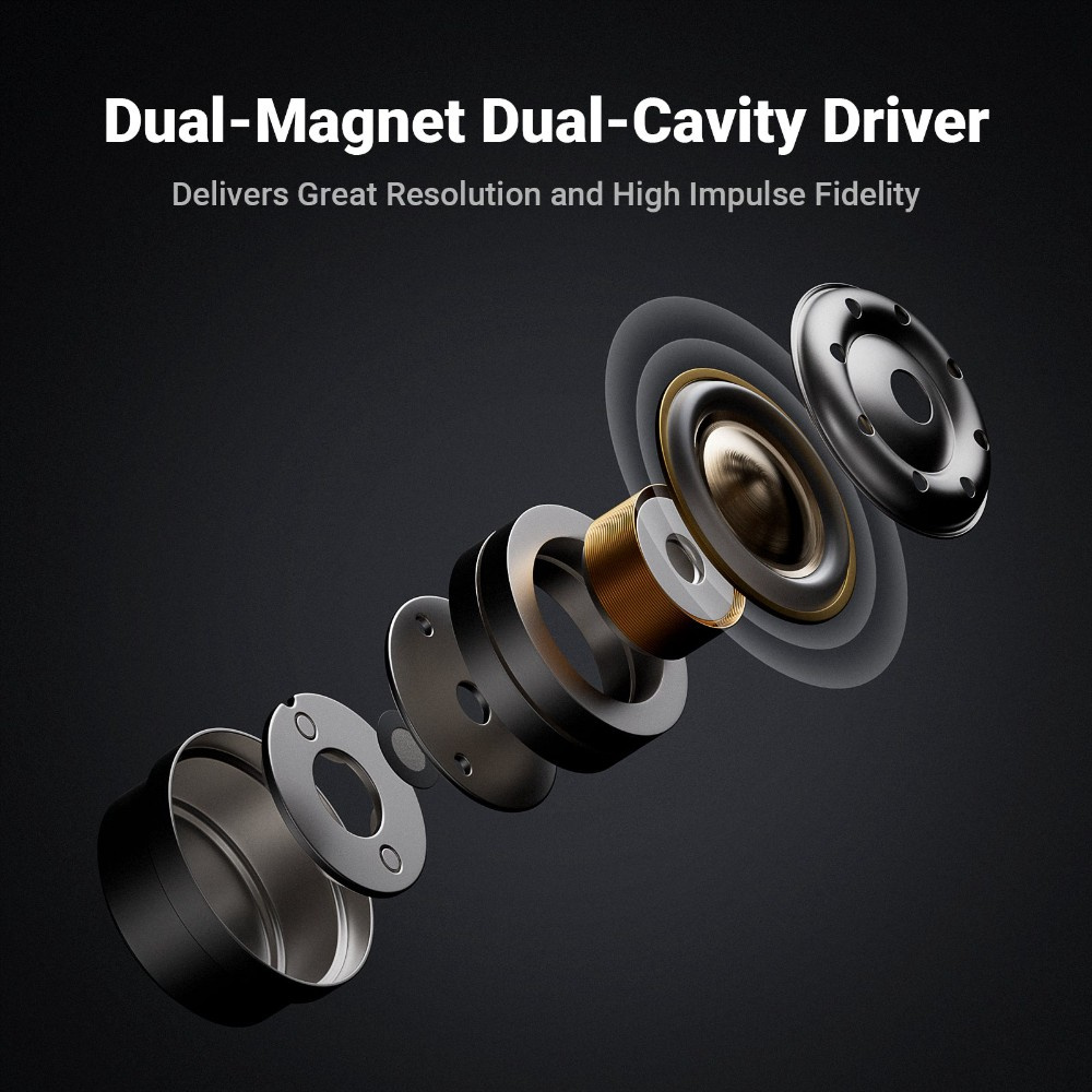 Fosi Audio IM4 öppna in-ear hörlurar, Obsidian