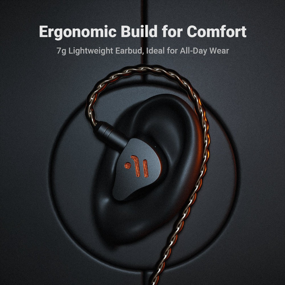 Fosi Audio IM4 öppna in-ear hörlurar, Obsidian