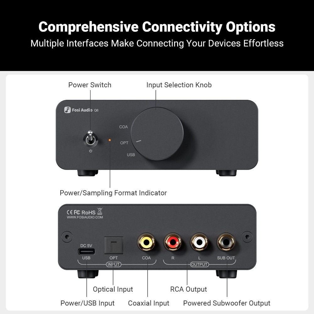 Fosi Audio Q6, desktop-DAC