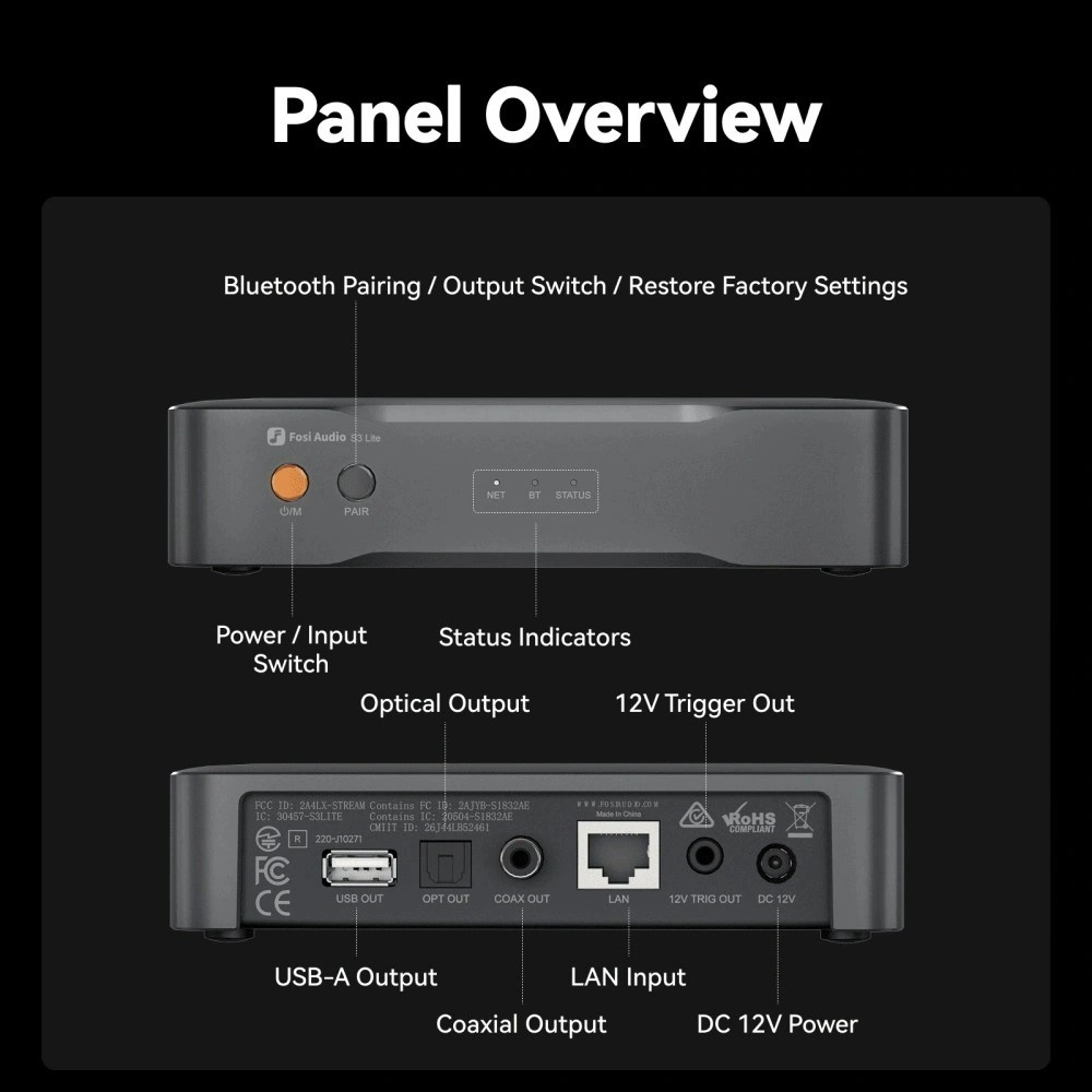 Fosi Audio S3 Lite nätverksstreamer