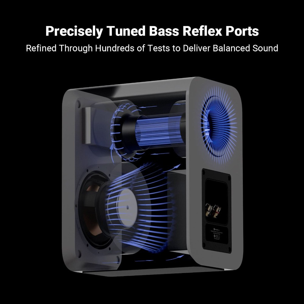 Fosi Audio SP601 stativhögtalare, vitt par