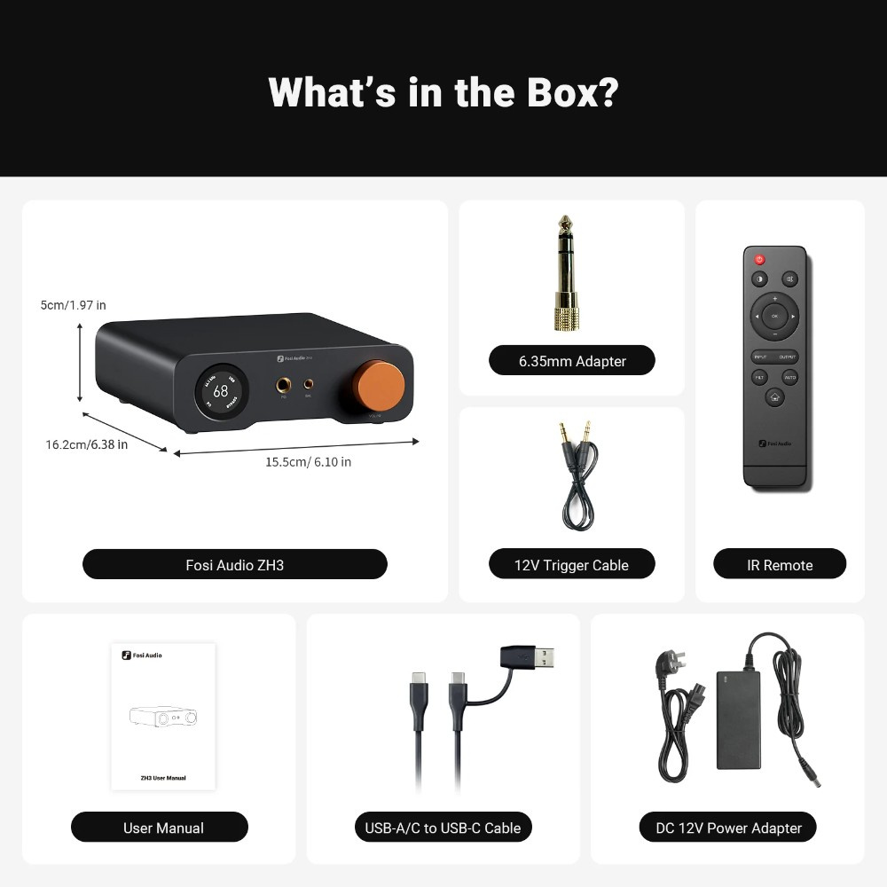 Fosi Audio P3, DAC & hörlursförstärkare
