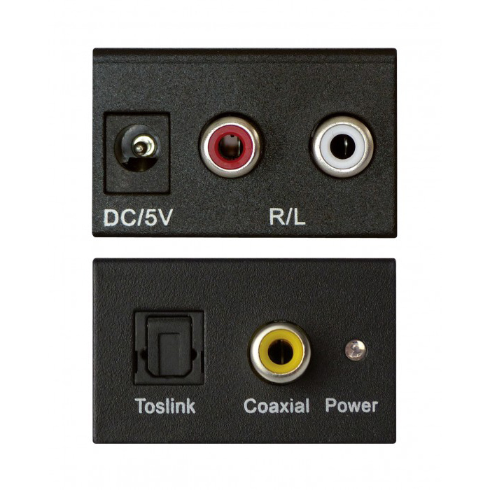 Ljudkonverterare med olika digitala och analoga ingångar.