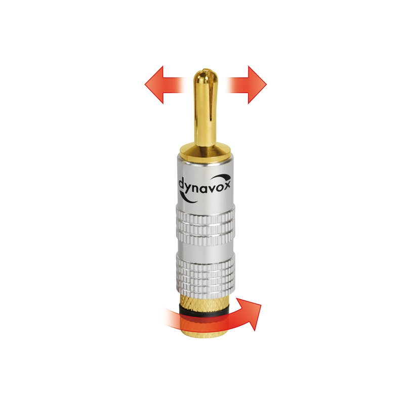 Dynavox låsbara banankontakter, 4-pack