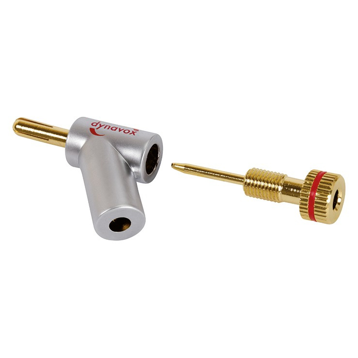 Dynavox BN207528, vinklade banankontakter 4-pack