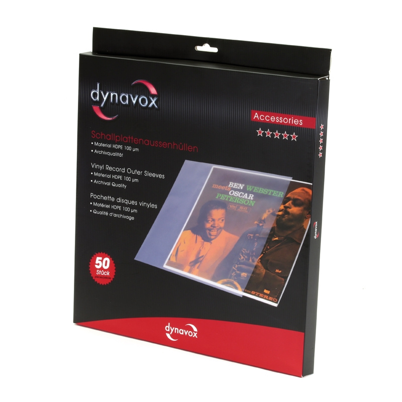Dynavox ytterfodral för LP-omslag, 50-pack
