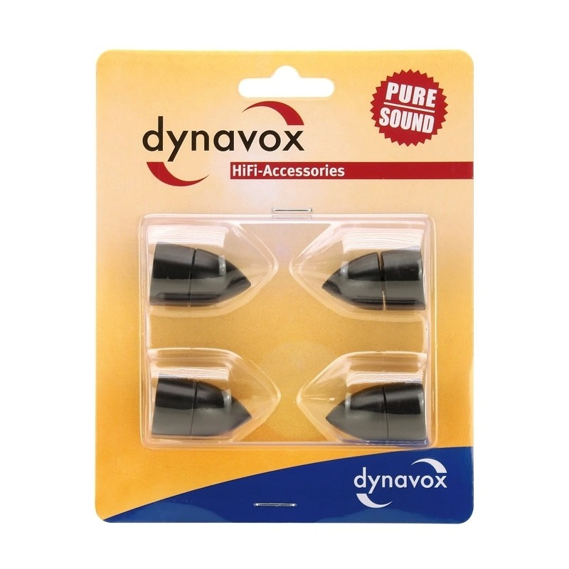 Dynavox Sub-Watt justerbara spikes i svart, 4-pack