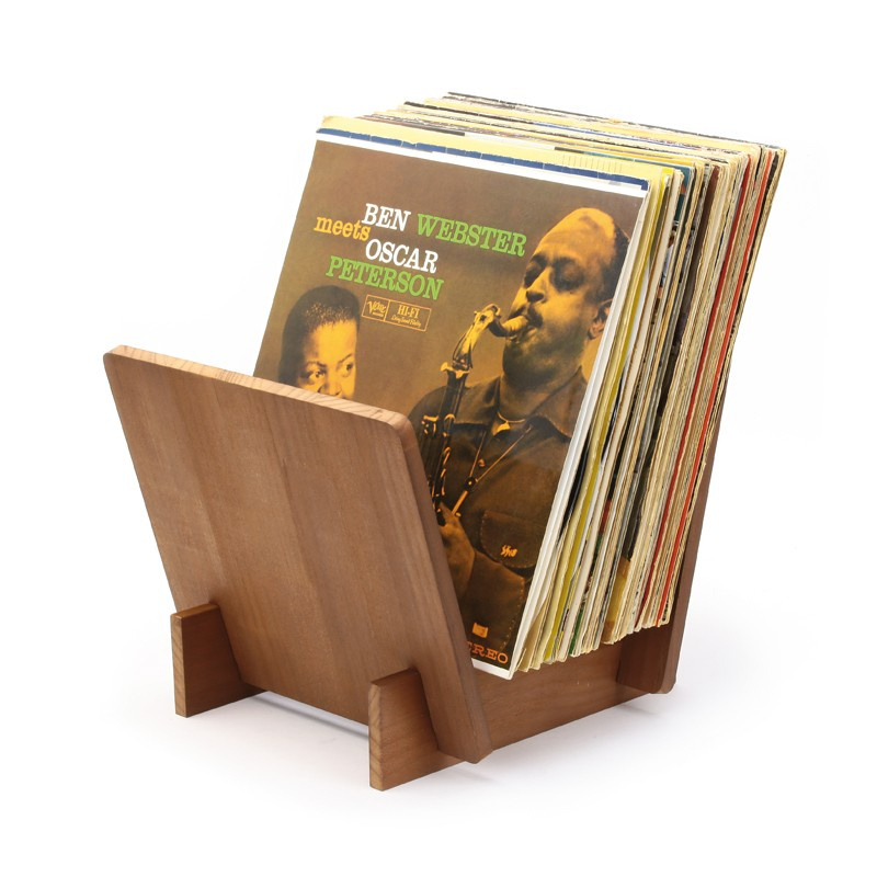 Dynavox ST40 vinylställ för 40 album, ljusbrun