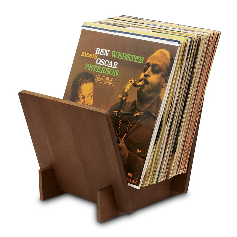 Dynavox ST40 vinylställ för 40 album, valnöt