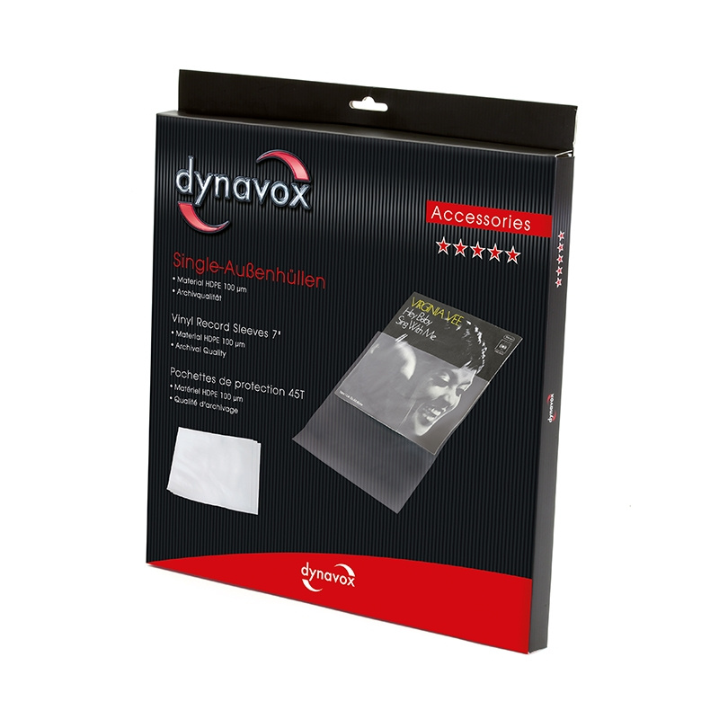 Dynavox ytterfodral för singelomslag, 50-pack