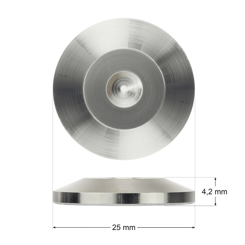 Dynavox spikesunderlägg i silver, 4-pack