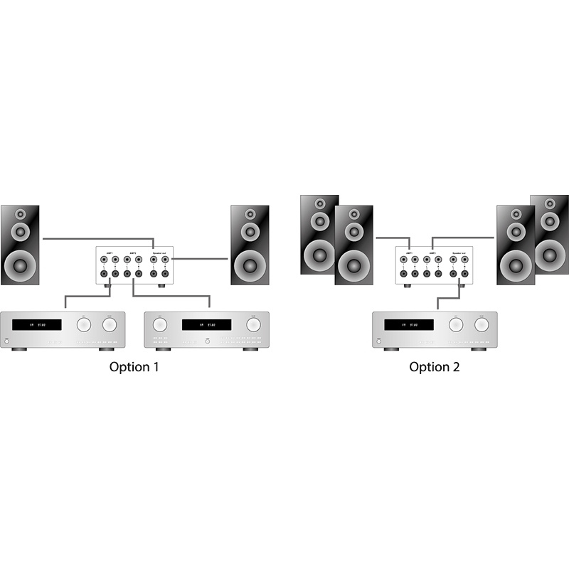 Dynavox AMP-S III förstärkar- och högtalarväxel, silver
