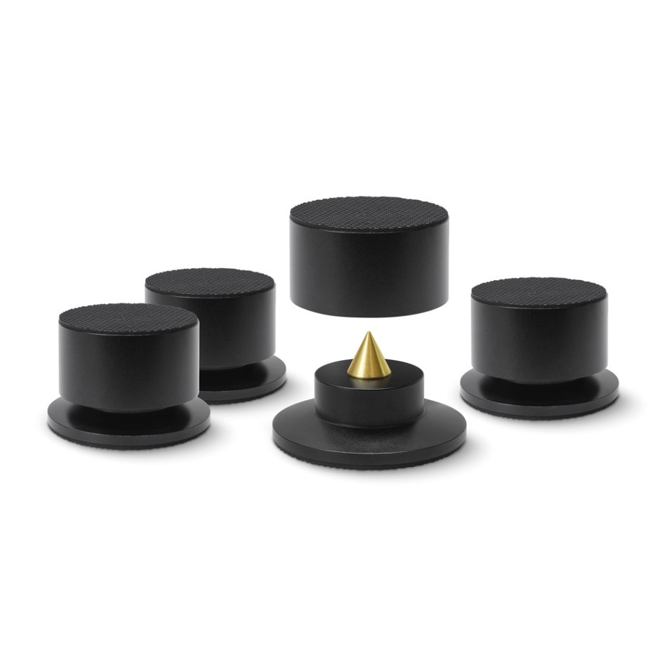 Dynavox BA-4 vibrationsdämpande fötter i svart, 4-pack