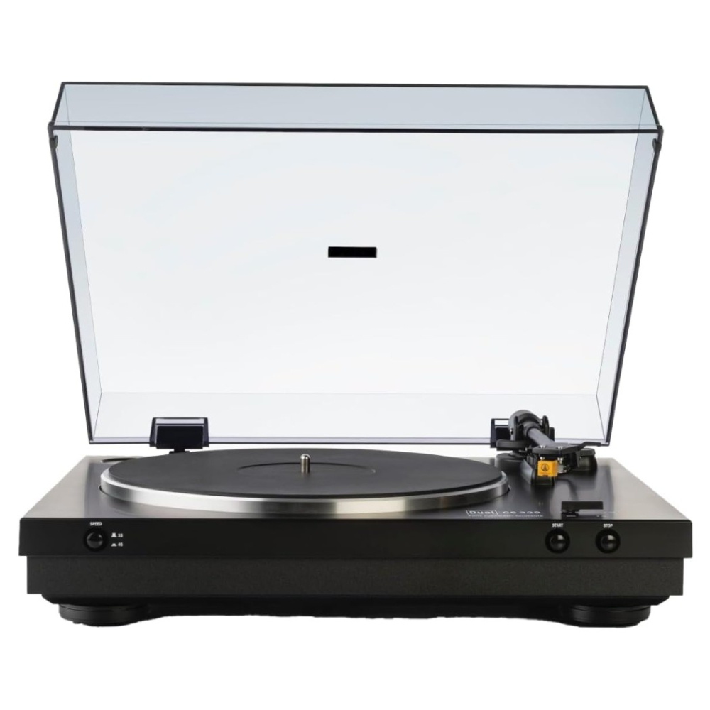 Dual CS-329 helautomatisk skivspelare med Audio Technica AT91 & RIAA-steg, svart