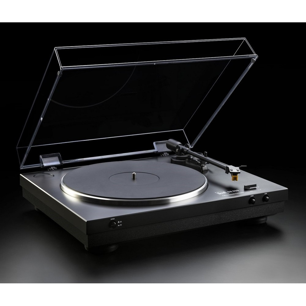 Dual CS-329 helautomatisk skivspelare med Audio Technica AT91 & RIAA-steg, svart