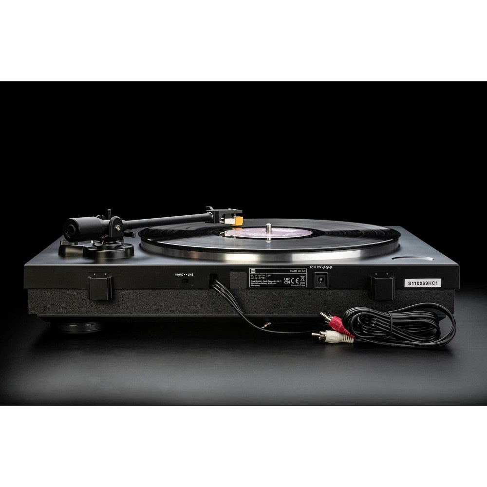 Dual CS-329 helautomatisk skivspelare med Audio Technica AT91 & RIAA-steg, svart