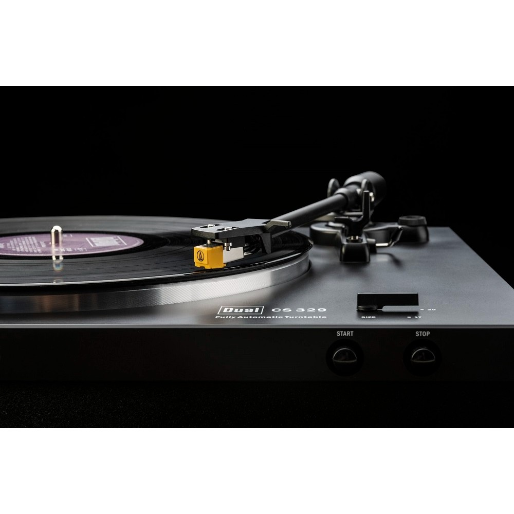 Dual CS-329 helautomatisk skivspelare med Audio Technica AT91 & RIAA-steg, svart