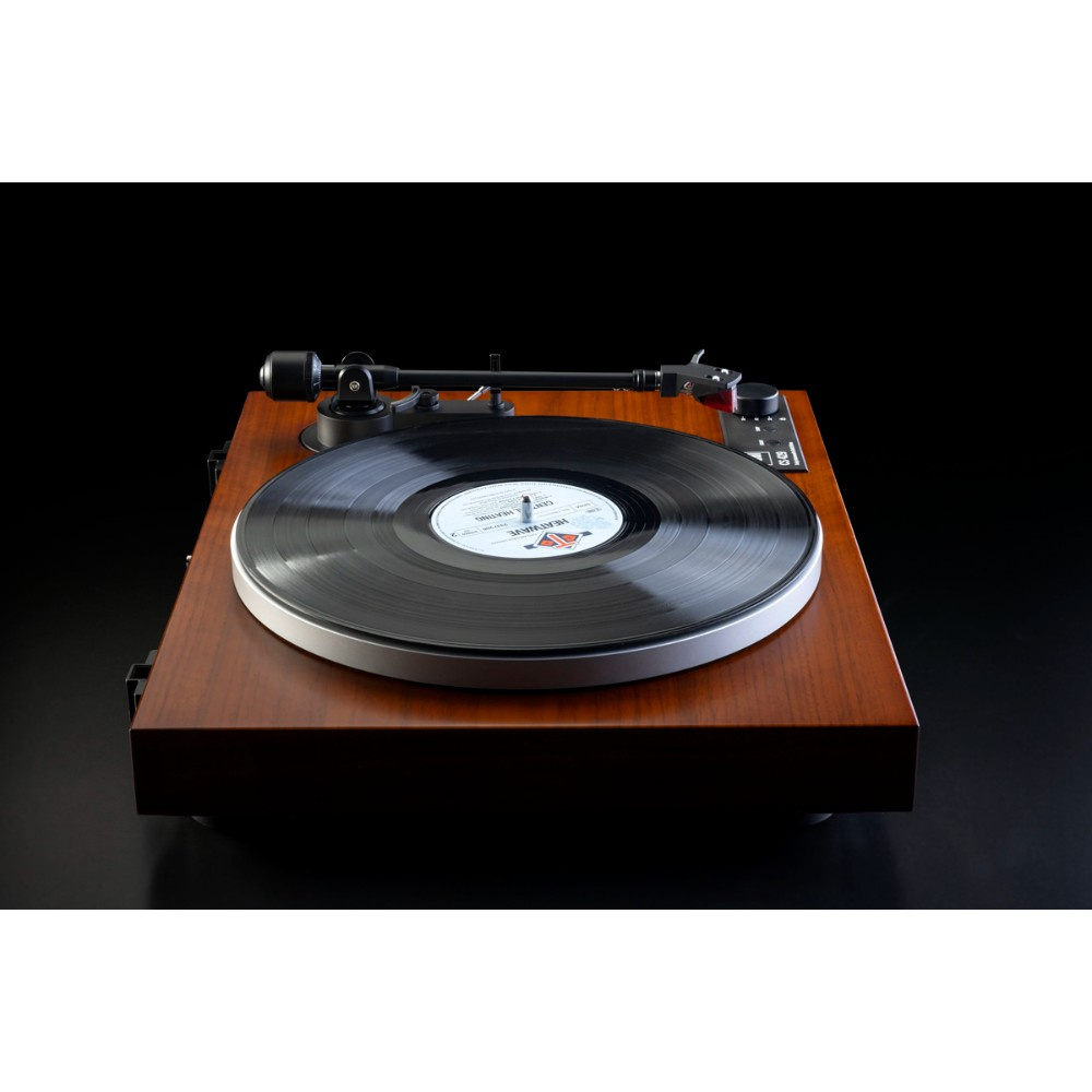 Dual CS-429 helautomatisk skivspelare med Ortofon 2M Red, valnöt