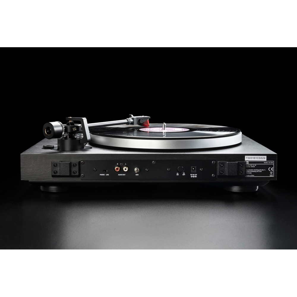 Dual CS-529 helautomatisk skivspelare med Bluetooth & Ortofon 2M Red, svart