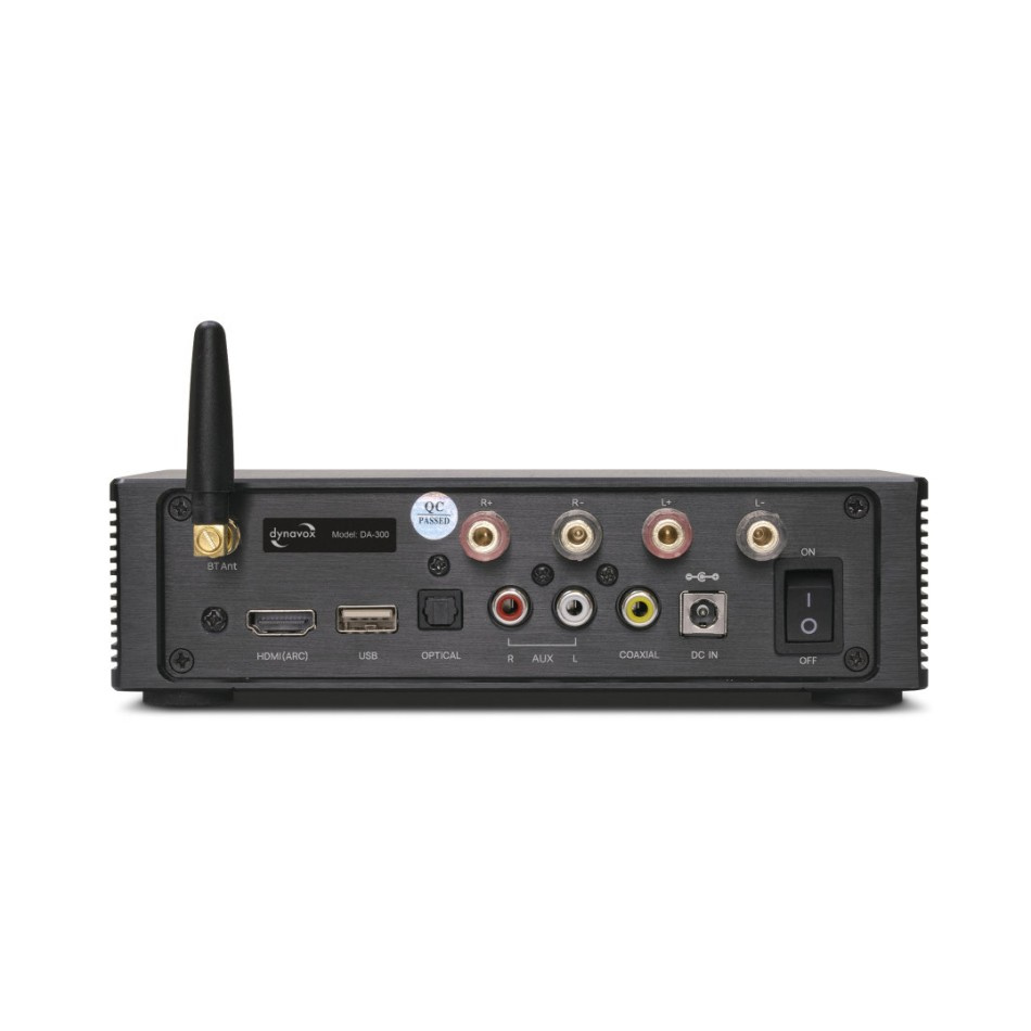 Dynavox DA-300 kompakt förstärkare med HDMI ARC, svart