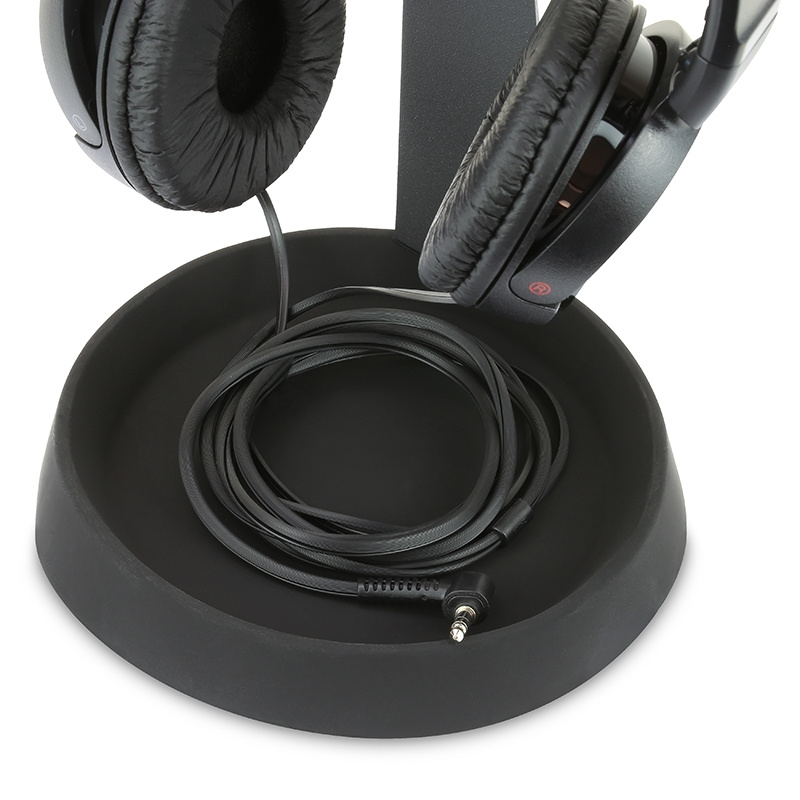 Dynavox KH-1000 hörlursställ, svart