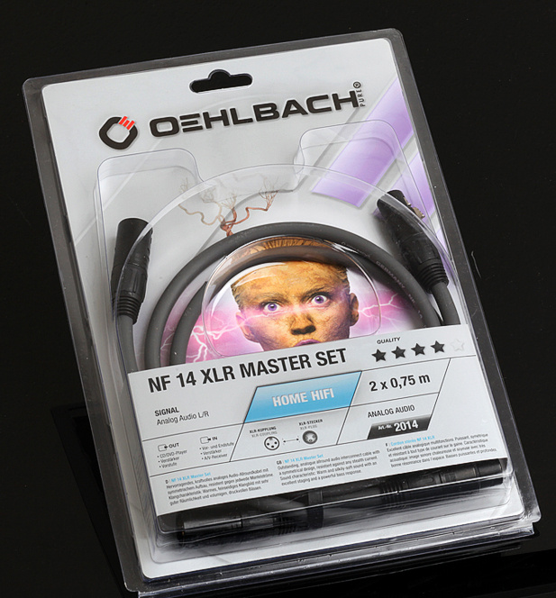 Kabelset med XLR-kablar för ljudanslutning, i förpackning med grafik.