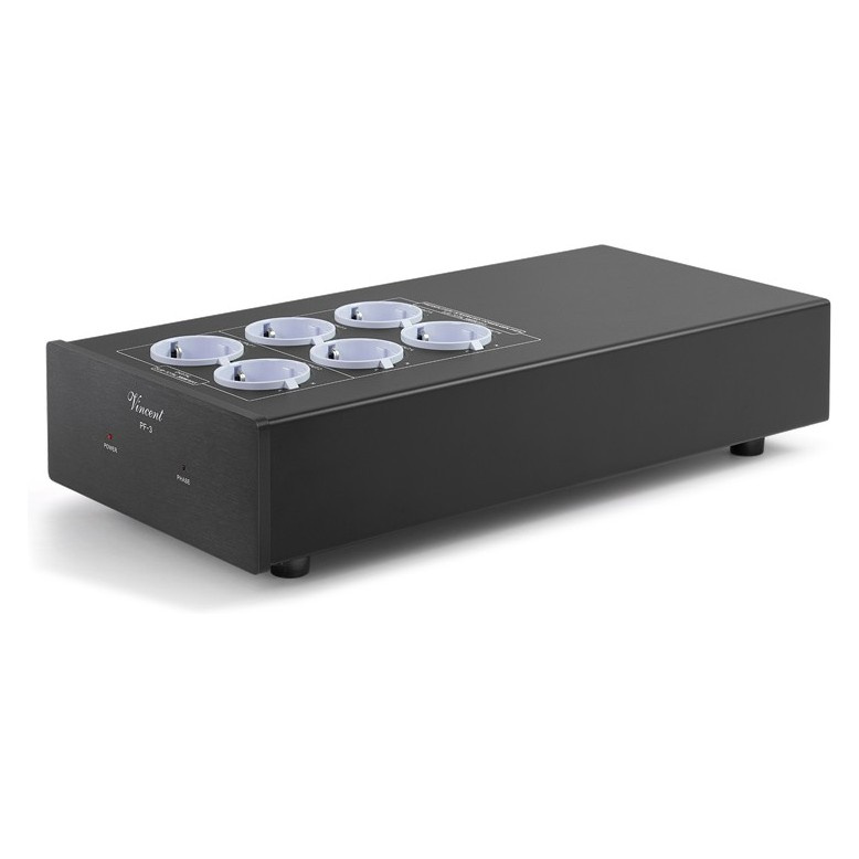 Vincent PF-3 nätfilter med DC Blocker, svart