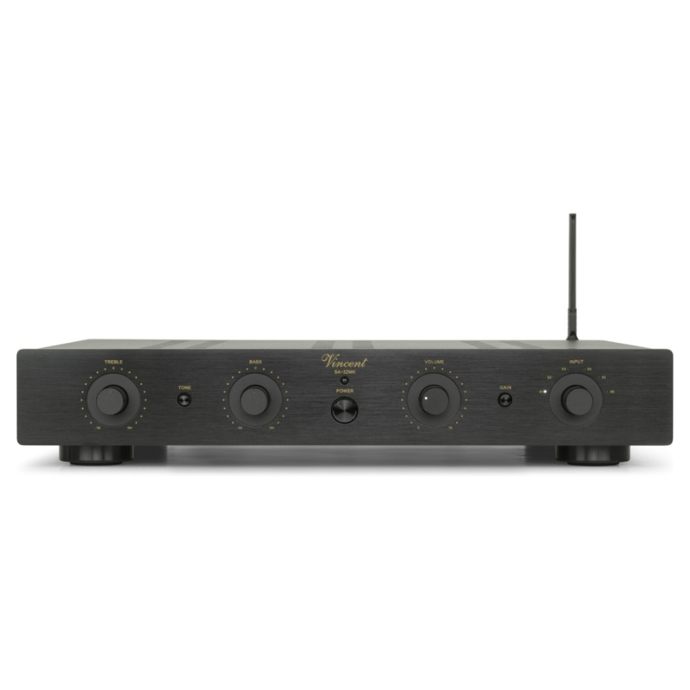 Vincent SA-32MK rörbaserat försteg med XLR och Bluetooth, svart