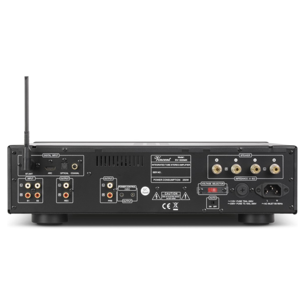 Vincent SV-500MK stereoförstärkare med HDMI och Bluetooth, svart