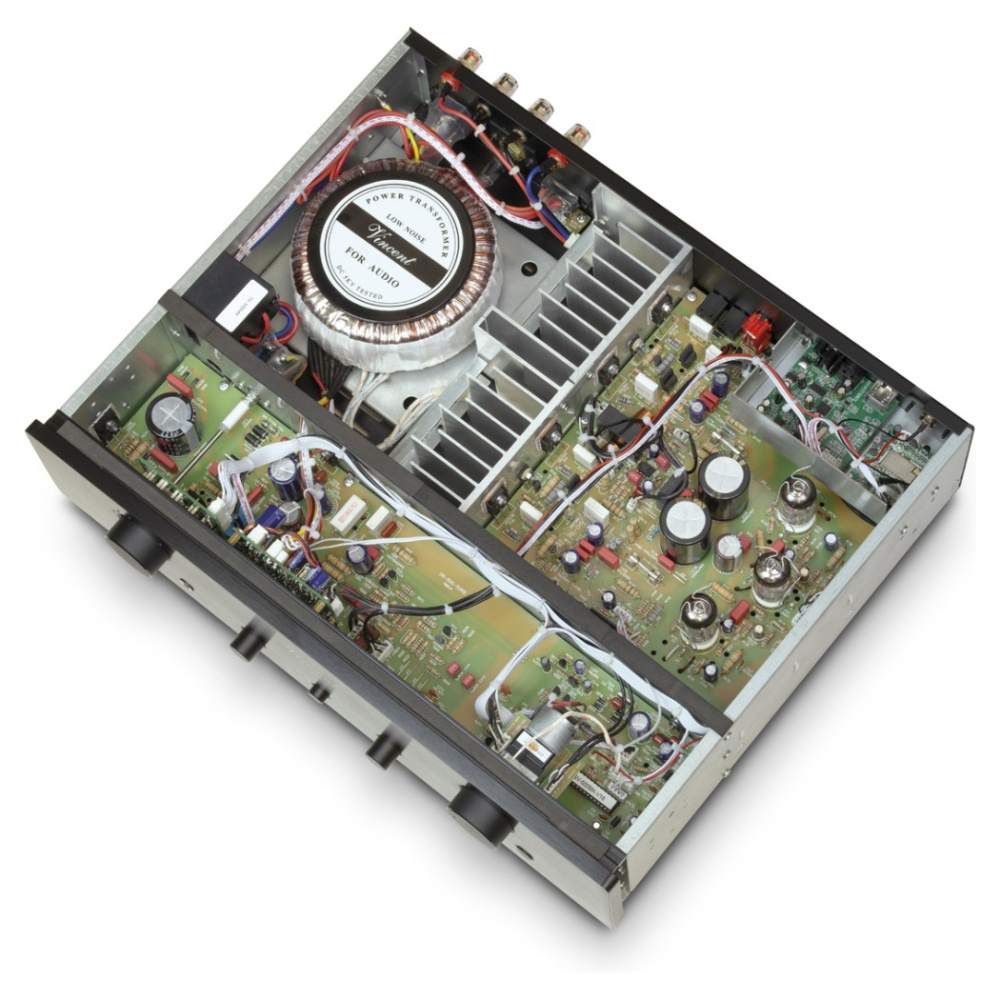 Vincent SV-500MK stereoförstärkare med HDMI och Bluetooth, silver