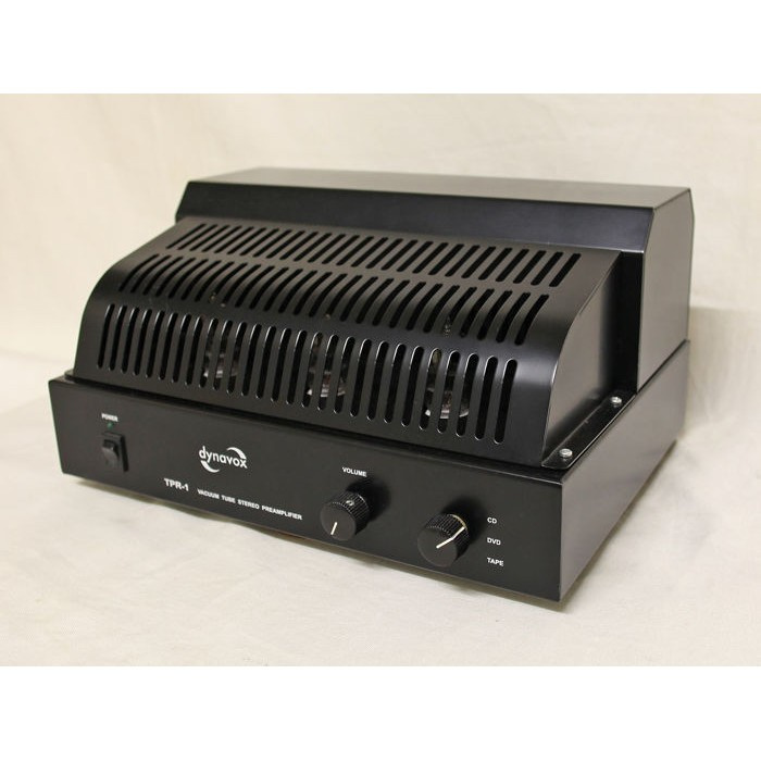 Dynavox TPR-1 kompakt stereoförsteg med rör, svart